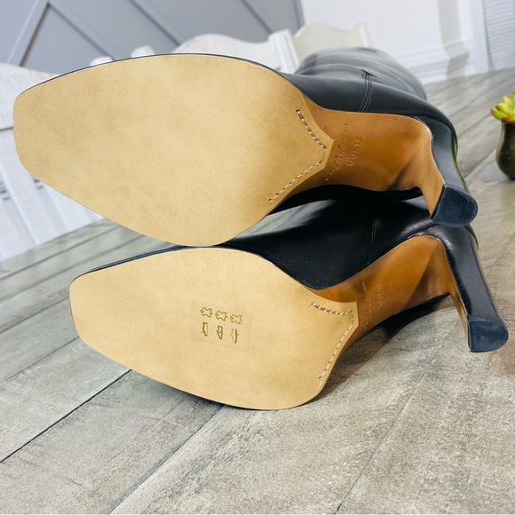 Ralph Lauren Purple Label Collection Nellie Leather Ankle-Buckle Booties Size 7B - Picture 12 of 14